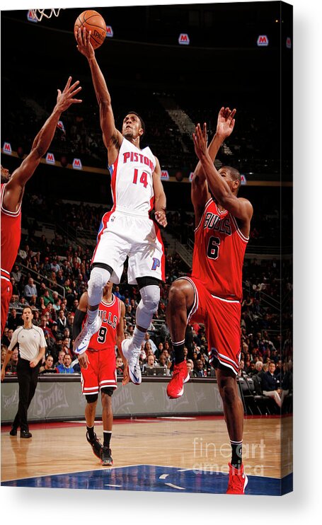 Nba Pro Basketball Acrylic Print featuring the photograph Chicago Bulls V Detroit Pistons by Brian Sevald