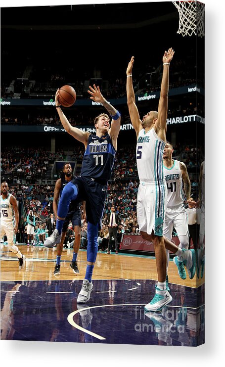 Nba Pro Basketball Acrylic Print featuring the photograph Dallas Mavericks V Charlotte Hornets by Brock Williams-smith