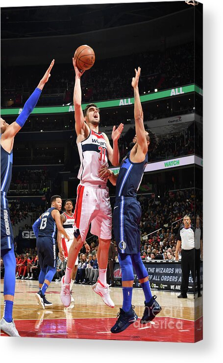 Nba Pro Basketball Acrylic Print featuring the photograph Dallas Mavericks V Washington Wizards by Jesse D. Garrabrant