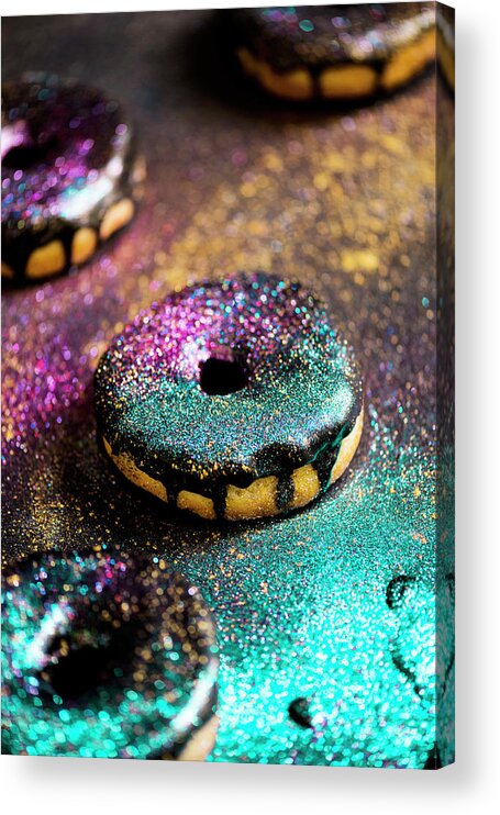 Sandet Tvunget kran Donuts With Chocolate Icing And Glitter Acrylic Print by Hein Van Tonder -  Pixels