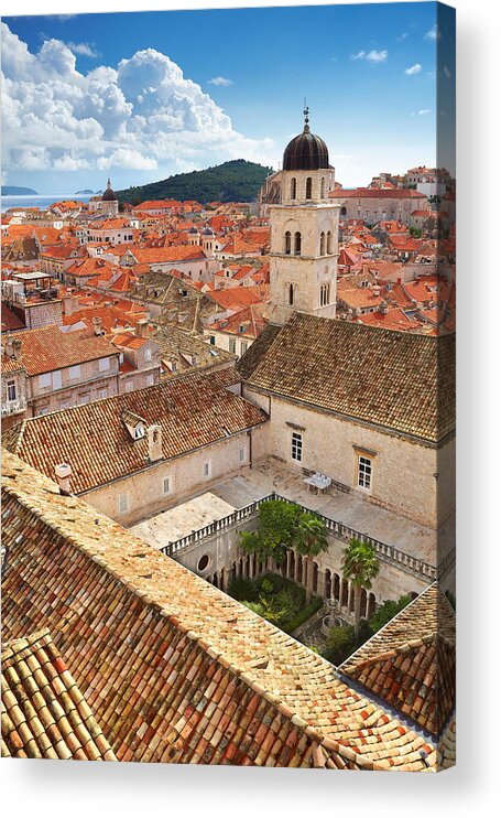 Landscape Acrylic Print featuring the photograph Dubrovnik Old Town City - View #1 by Jan Wlodarczyk