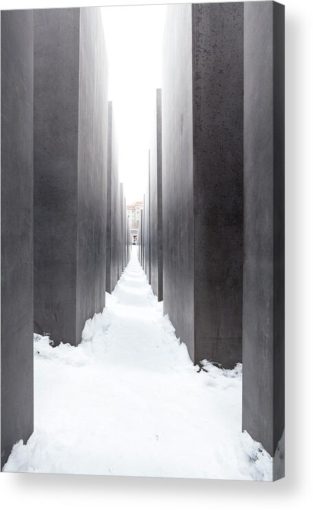 Monument To The Murdered Jews Of Europe Acrylic Print featuring the photograph Jewish Memorial, Berlin, Germany #1 by David Clapp