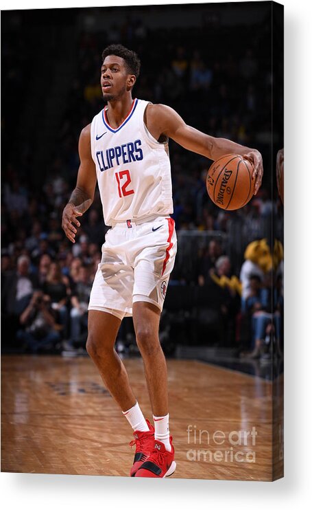Nba Pro Basketball Acrylic Print featuring the photograph La Clippers V Denver Nuggets by Garrett Ellwood