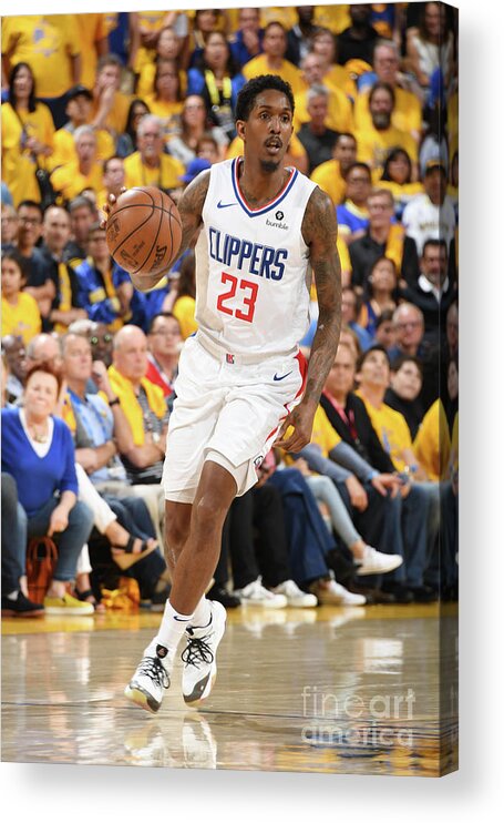 Playoffs Acrylic Print featuring the photograph La Clippers V Golden State Warriors - by Andrew D. Bernstein