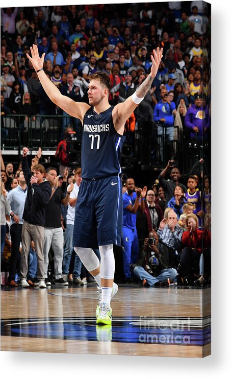 Luka Doncic Acrylic Print featuring the photograph Los Angeles Lakers V Dallas Mavericks by Jesse D. Garrabrant