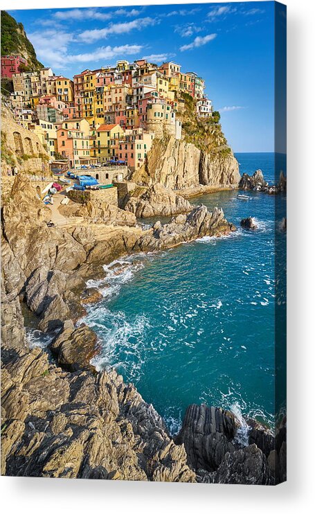 Landscape Acrylic Print featuring the photograph Manarola, Cinque Terre, Liguria, Italy #1 by Jan Wlodarczyk