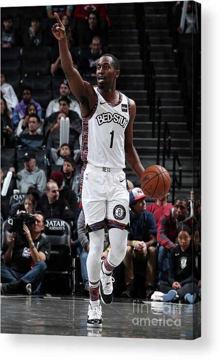 Nba Pro Basketball Acrylic Print featuring the photograph Miami Heat V Brooklyn Nets by Nathaniel S. Butler
