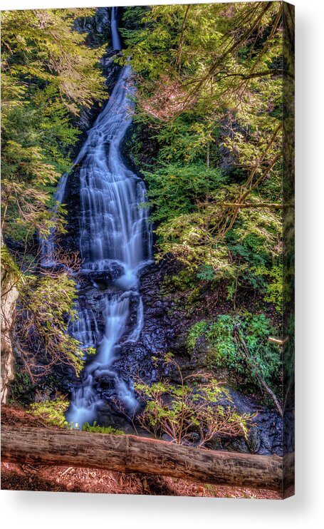 Vermont Acrylic Print featuring the photograph Moss Glen Falls - Stowe Vermont #1 by Chad Dikun