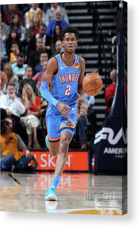 Nba Pro Basketball Acrylic Print featuring the photograph Oklahoma City Thunder V Utah Jazz by David Sherman