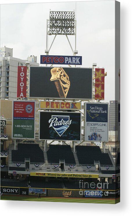 Opening Acrylic Print featuring the photograph Padres V Giants #1 by Rob Leiter