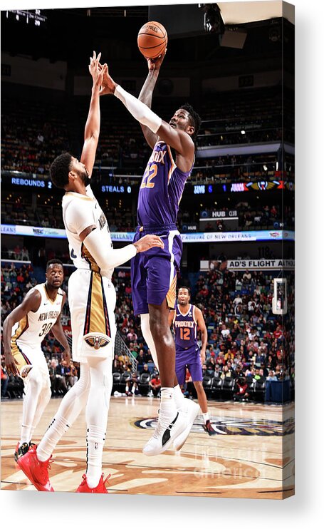 Deandre Ayton Acrylic Print featuring the photograph Phoenix Suns V New Orleans Pelicans by Bill Baptist
