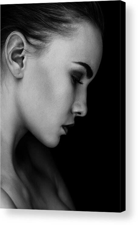 Faces Acrylic Print featuring the photograph Project Faces [lucia] #1 by Martin Krystynek Qep
