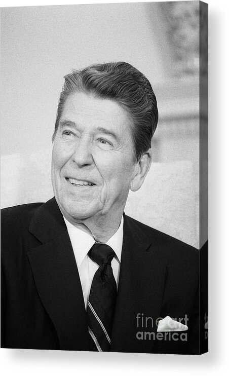 1980-1989 Acrylic Print featuring the photograph Ronald Reagan #1 by Bettmann