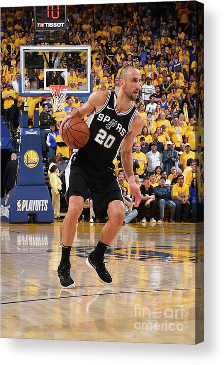 Playoffs Acrylic Print featuring the photograph San Antonio Spurs V Golden State by Andrew D. Bernstein