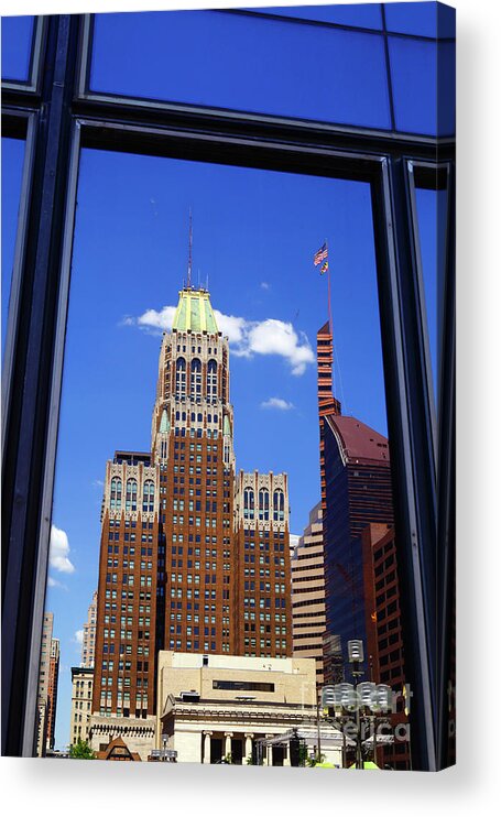 Baltimore Acrylic Print featuring the photograph Skyscraper Reflections Baltimore #2 by James Brunker