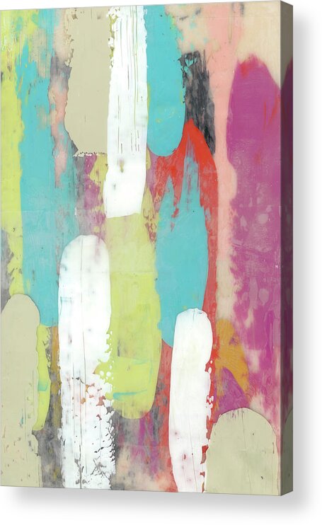 Abstract Acrylic Print featuring the painting Swatch Layers I #1 by Jennifer Goldberger