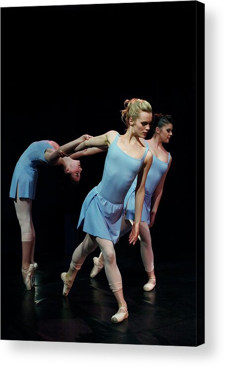 Ballet Dancer Acrylic Print featuring the photograph Young Dancers Performing On Stage #1 by Per-anders Pettersson