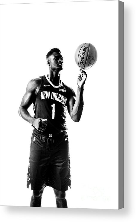 Nba Pro Basketball Acrylic Print featuring the photograph Zion Williamson by Sean Berry