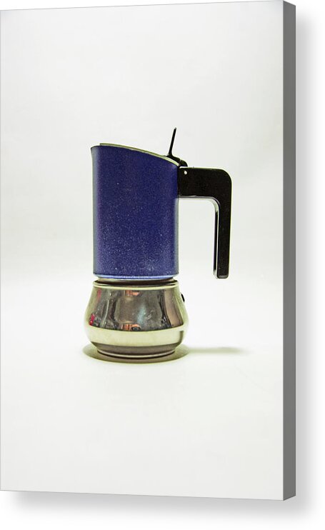 Studio Acrylic Print featuring the photograph 10-05-19 STUDIO. Blue Cafetiere by Lachlan Main