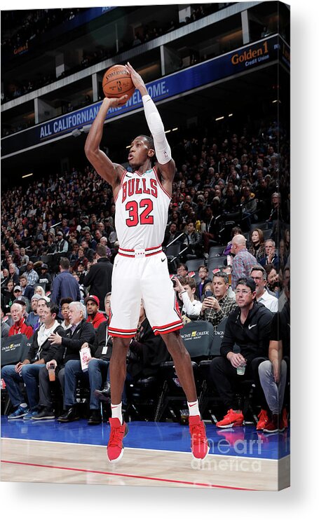 Chicago Bulls Acrylic Print featuring the photograph Chicago Bulls V Sacramento Kings by Rocky Widner