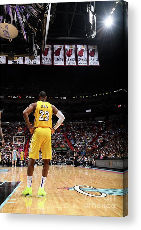 Lebron James Acrylic Print featuring the photograph Lebron James by Brian Babineau