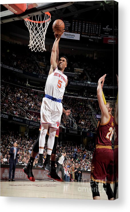 Nba Pro Basketball Acrylic Print featuring the photograph New York Knicks V Cleveland Cavaliers by David Liam Kyle