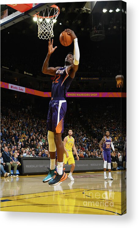 Nba Pro Basketball Acrylic Print featuring the photograph Phoenix Suns V Golden State Warriors by Noah Graham