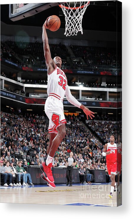 Kris Dunn Acrylic Print featuring the photograph Chicago Bulls V Sacramento Kings by Rocky Widner