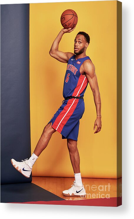 Bruce Brown Acrylic Print featuring the photograph 2018 Nba Rookie Photo Shoot #110 by Jennifer Pottheiser
