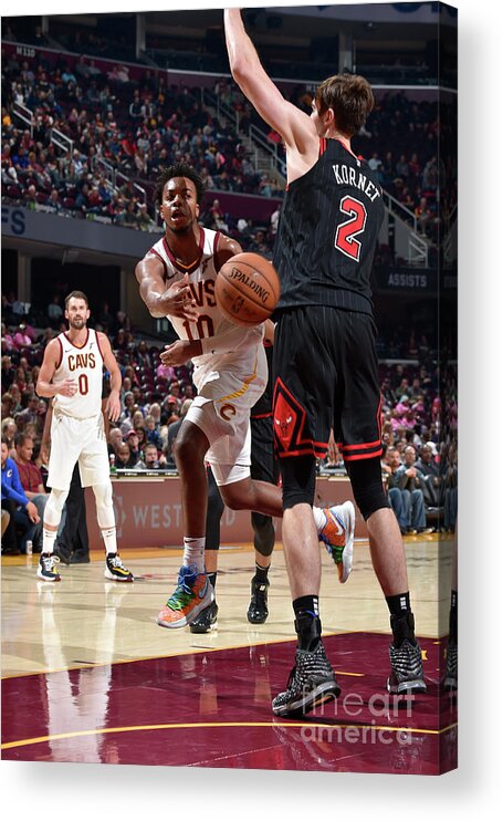 Darius Garland Acrylic Print featuring the photograph Chicago Bulls V Cleveland Cavaliers by David Liam Kyle