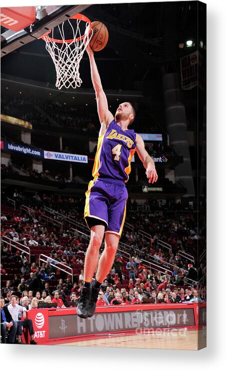 Marcelo Huertas Acrylic Print featuring the photograph Los Angeles Lakers V Houston Rockets by Bill Baptist