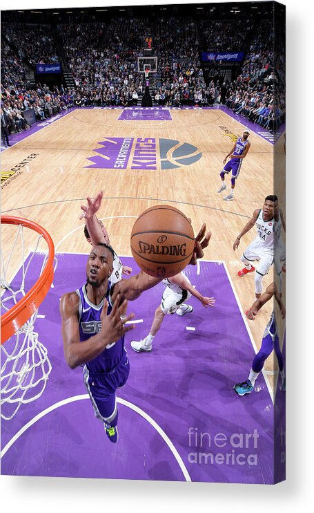 Harry Giles Acrylic Print featuring the photograph Milwaukee Bucks V Sacramento Kings #12 by Rocky Widner