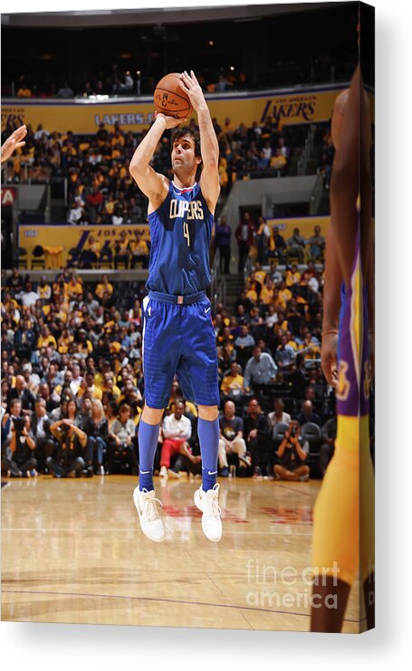 Nba Pro Basketball Acrylic Print featuring the photograph La Clippers V Los Angeles Lakers by Andrew D. Bernstein