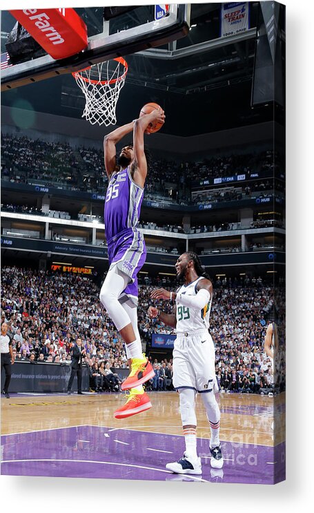Marvin Bagley Iii Acrylic Print featuring the photograph Utah Jazz V Sacramento Kings by Rocky Widner