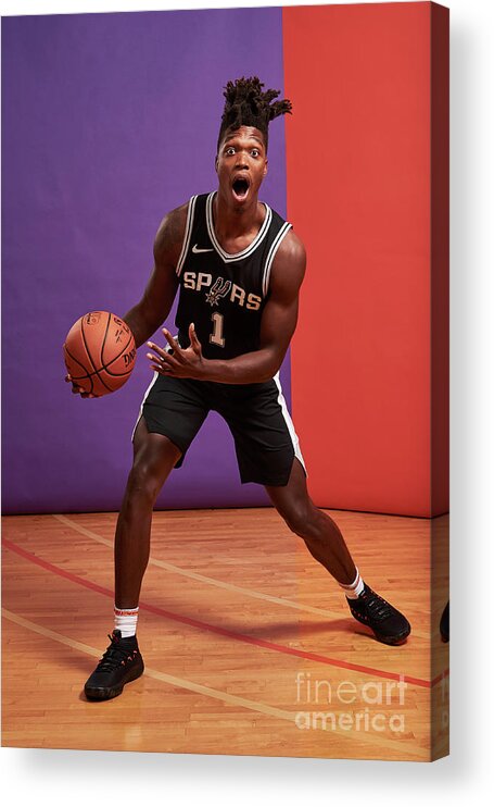 Lonnie Walker Iv Acrylic Print featuring the photograph 2018 Nba Rookie Photo Shoot #139 by Jennifer Pottheiser