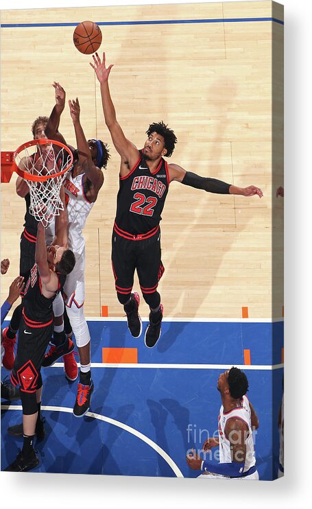 Chicago Bulls Acrylic Print featuring the photograph Chicago Bulls V New York Knicks by Nathaniel S. Butler