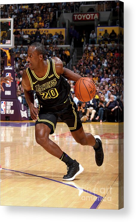 Andre Ingram Acrylic Print featuring the photograph Houston Rockets V Los Angeles Lakers #17 by Andrew D. Bernstein