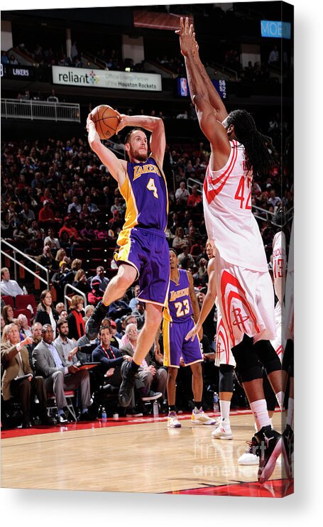 Nba Pro Basketball Acrylic Print featuring the photograph Los Angeles Lakers V Houston Rockets by Bill Baptist