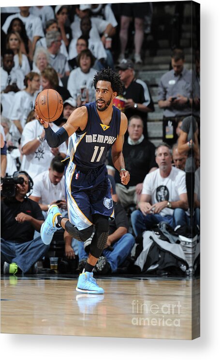 Mike Conley Acrylic Print featuring the photograph Memphis Grizzlies V San Antonio Spurs - #18 by Mark Sobhani