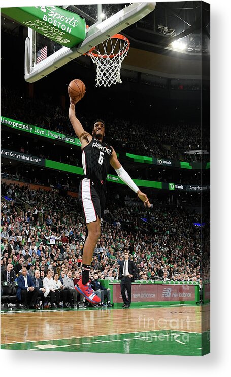 Troy Brown Jr Acrylic Print featuring the photograph Washington Wizards V Boston Celtics by Brian Babineau