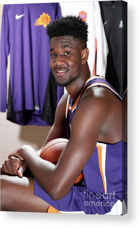 Deandre Ayton Acrylic Print featuring the photograph 2018 Nba Rookie Photo Shoot by Nathaniel S. Butler
