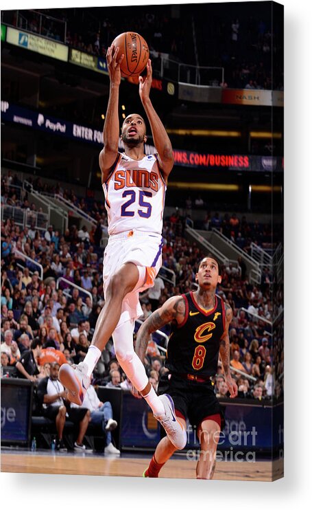 Mikal Bridges Acrylic Print featuring the photograph Cleveland Cavaliers V Phoenix Suns by Barry Gossage