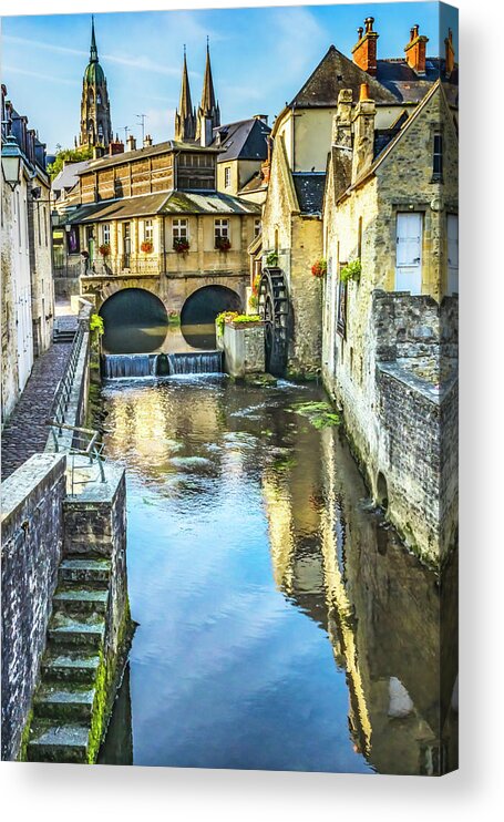 Aure River Acrylic Print featuring the photograph Colorful Old Buildings, Aure River #2 by William Perry