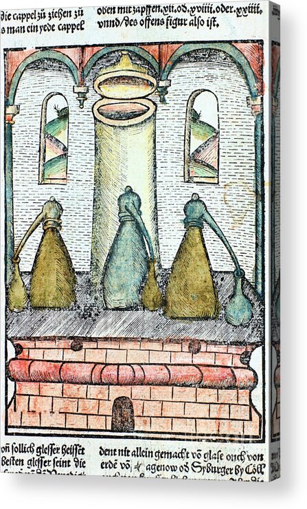 Furnace Acrylic Print featuring the drawing Distillation, 1500 #2 by Print Collector
