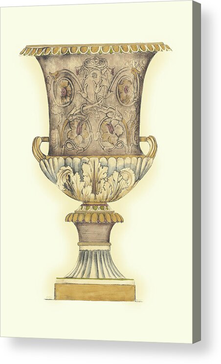 Decorative Elements Acrylic Print featuring the painting Dusty Urn Sketch IIi #2 by Jennifer Goldberger