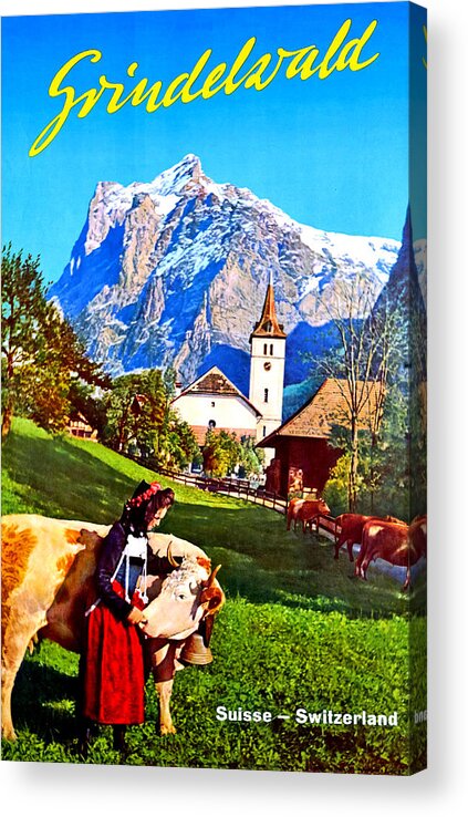 Grindelwald Acrylic Print featuring the digital art Grindelwald #2 by Long Shot