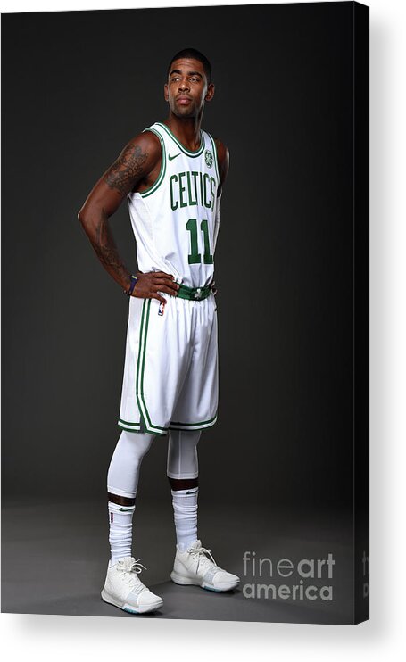 Nba Pro Basketball Acrylic Print featuring the photograph Kyrie Irving Boston Celtics Portraits by Brian Babineau