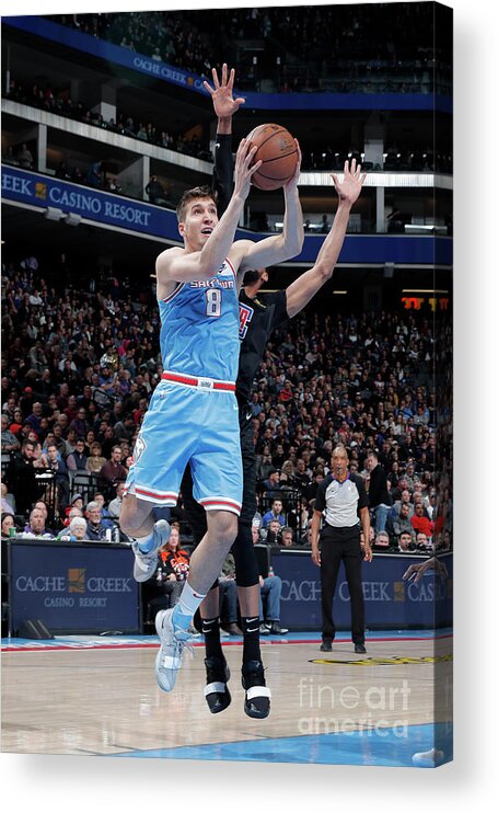 Bogdan Bogdanovic Acrylic Print featuring the photograph Los Angeles Clippers V Sacramento Kings by Rocky Widner