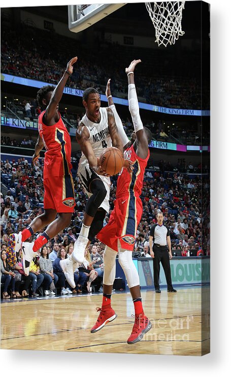 Myke Henry Acrylic Print featuring the photograph Memphis Grizzlies V New Orleans Pelicans by Layne Murdoch Jr.