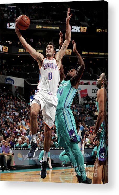 Nba Pro Basketball Acrylic Print featuring the photograph Oklahoma City Thunder V Charlotte by Kent Smith